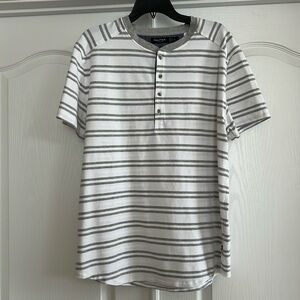 Nautical Henley 4 Button Short Sleeve Shirt